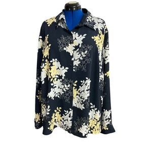 EMMA JAMES Women’s Floral Long Sleeve Top Size 22W‎